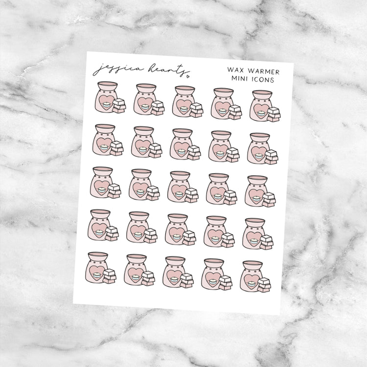 Wax Warmer Mini Icons (Transparent Matte Paper)