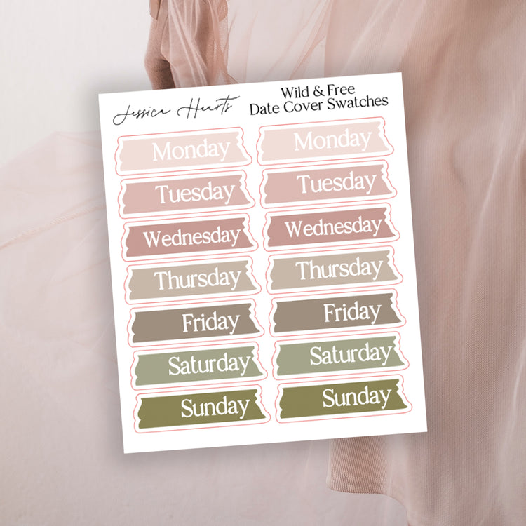 Wild & Free Date Cover Swatches