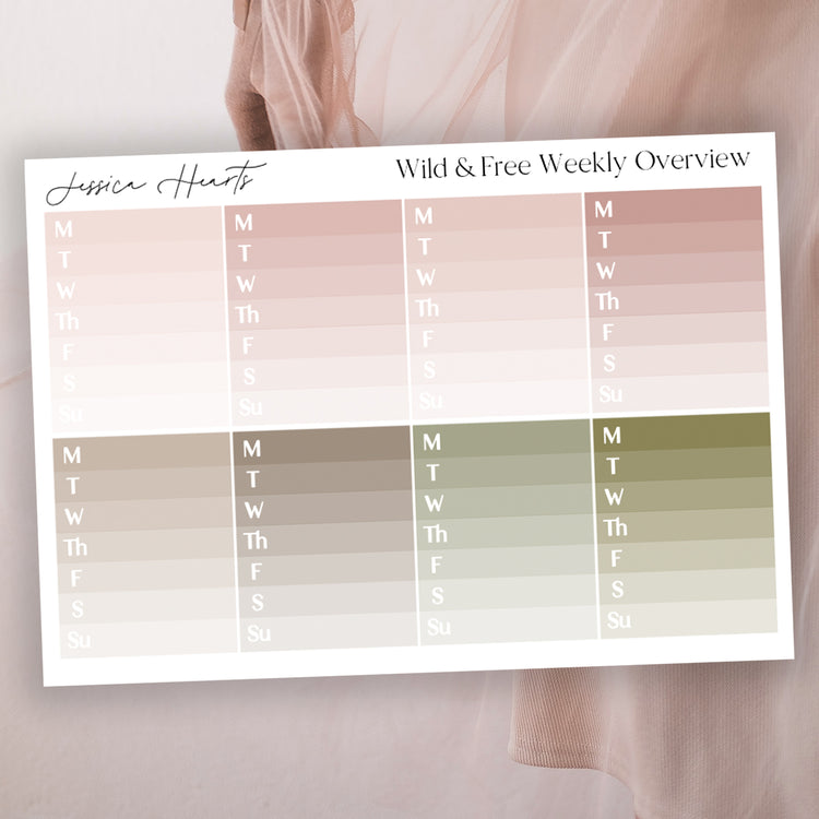 Wild & Free Weekly Overview Stickers