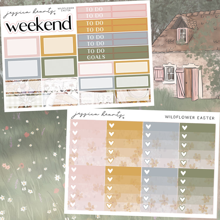 Wildflower Easter Weekly Sticker Kit