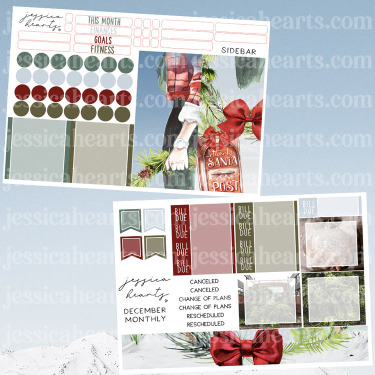 Winter Walk BLANK December 2021 Monthly Kit + Foil Overlay