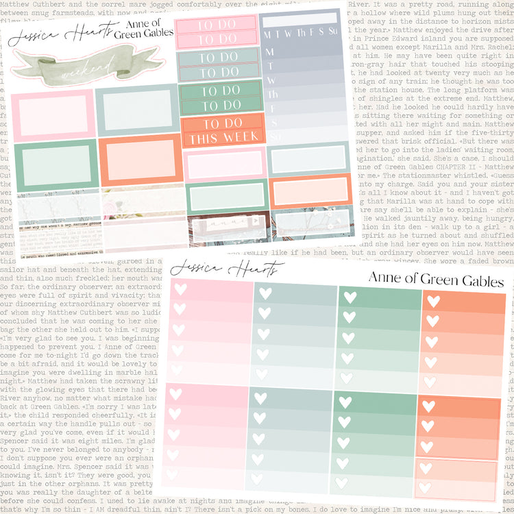 Anne of Green Gables Weekly Sticker Kit *Jessica's Faves Format*