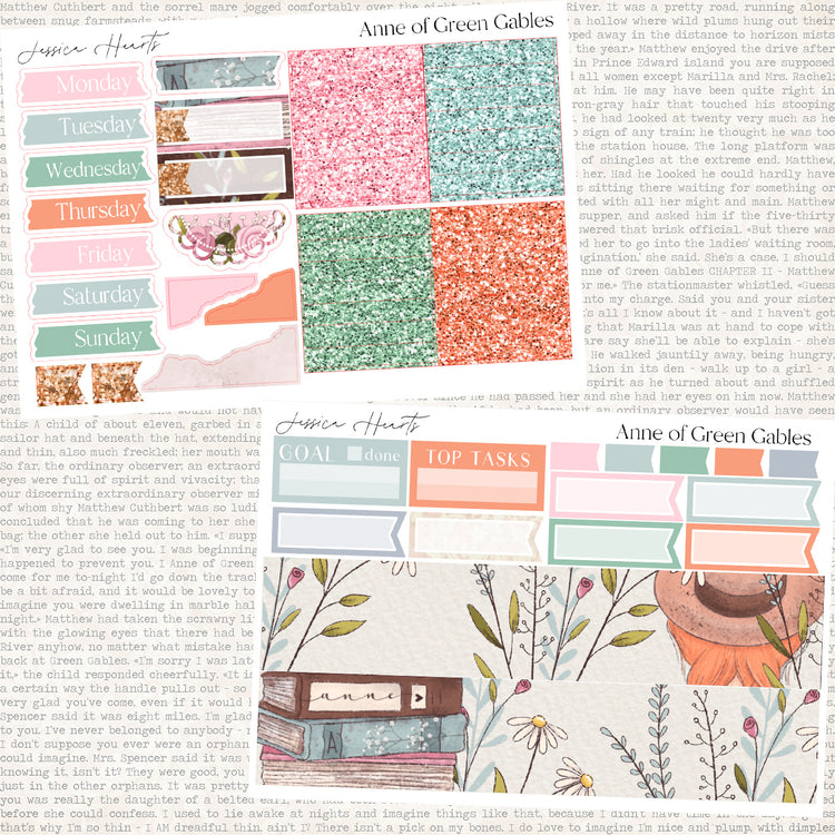 Anne of Green Gables Weekly Sticker Kit *Jessica's Faves Format*