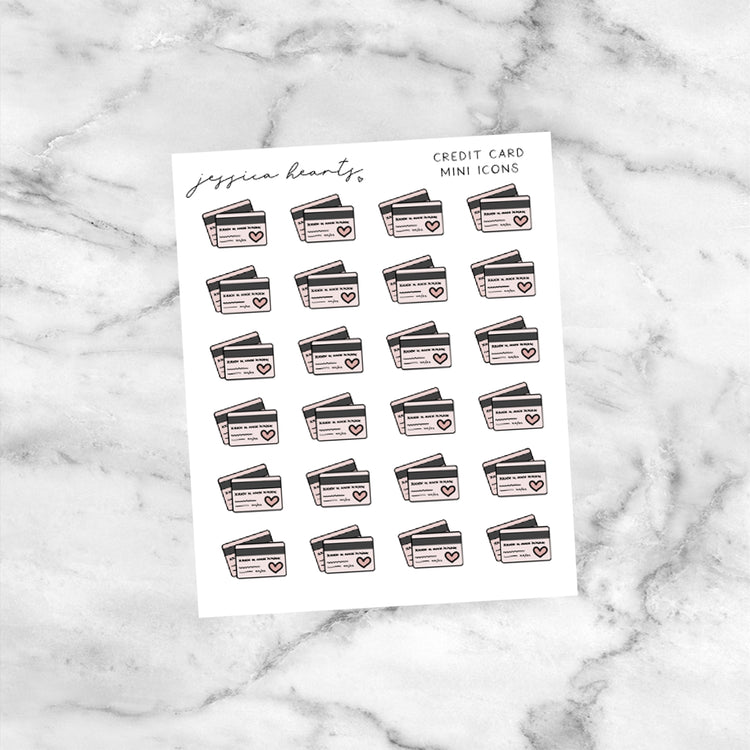 Credit Card Mini Icons (Transparent Matte Paper)