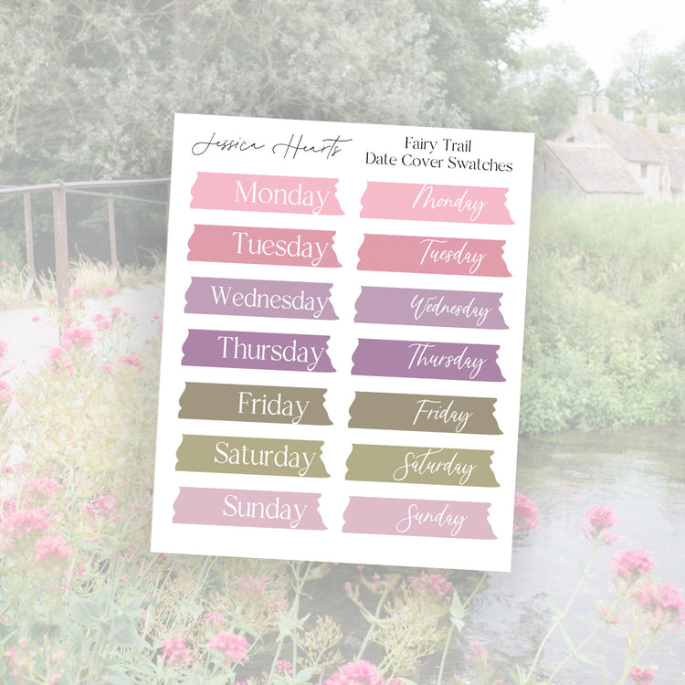 Fairy Trail Date Cover Swatches