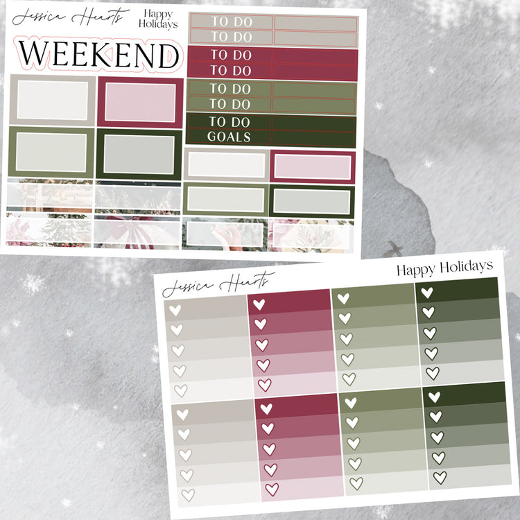 Happy Holidays Weekly Sticker Kit