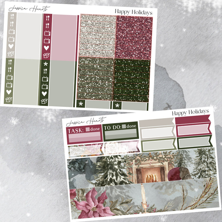 Happy Holidays Weekly Sticker Kit