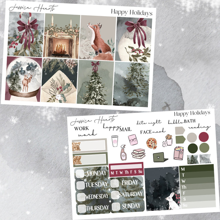 Happy Holidays Weekly Sticker Kit