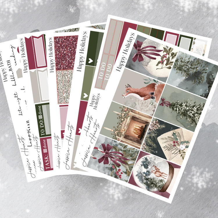 Happy Holidays Weekly Sticker Kit