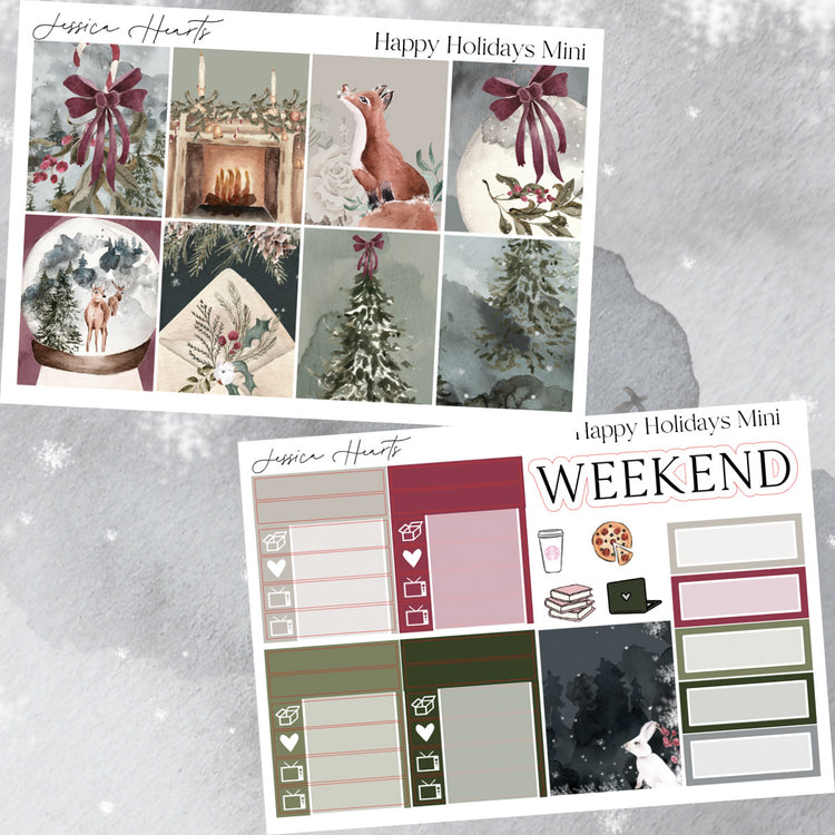 Happy Holidays MINI Sticker Kit