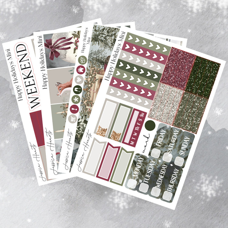 Happy Holidays MINI Sticker Kit
