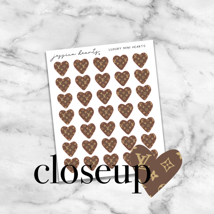 Luxury Hearts Mini Icons (Transparent Matte Paper)