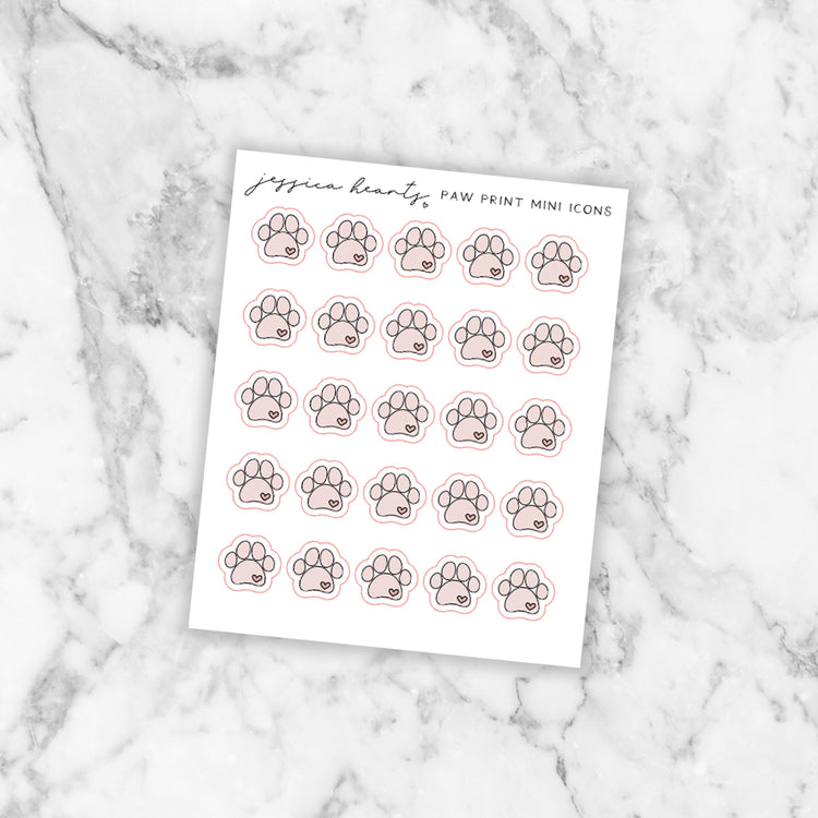 Paw Print Mini Icon Sheet