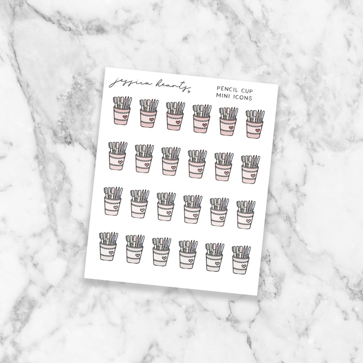 Pencil Cup Mini Icon Sheet