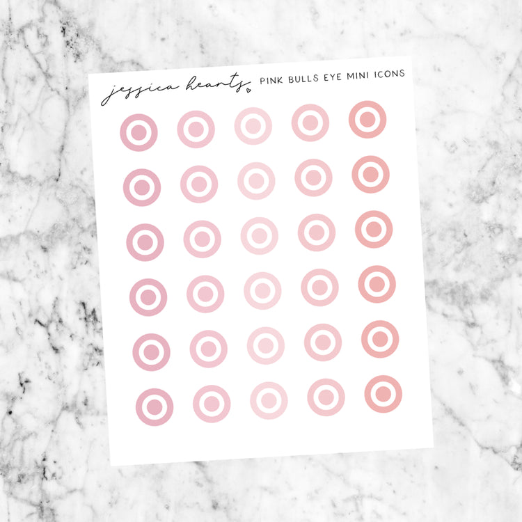 Pink Bulls eye mini icons