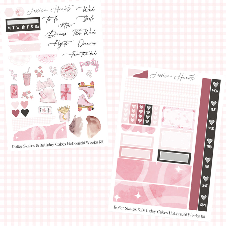 Roller Skates & Birthday Cakes Hobonichi Weeks Kit