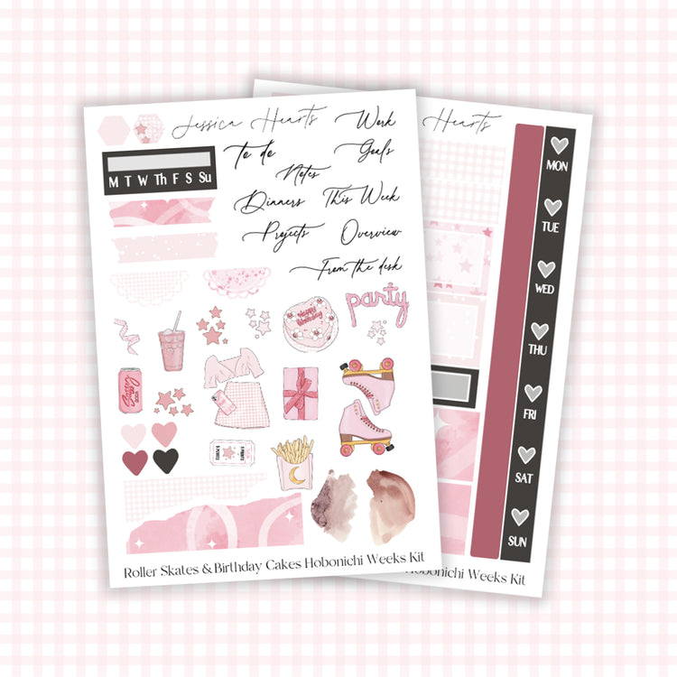 Roller Skates & Birthday Cakes Hobonichi Weeks Kit