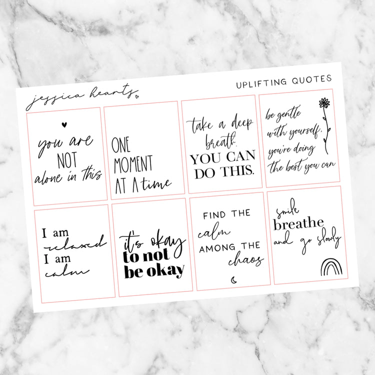 Uplifting Full Box Foil Overlay Stickers (Transparent)