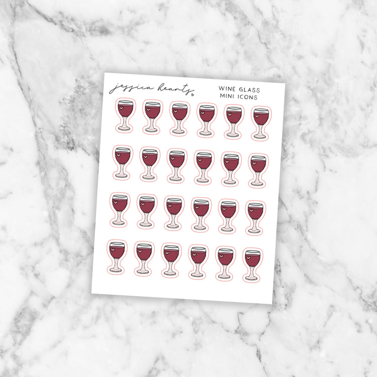 Wine Glasses Mini Icon Sheet