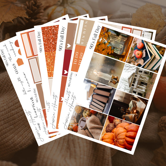 90's Fall Day Weekly Sticker Kit *new format*