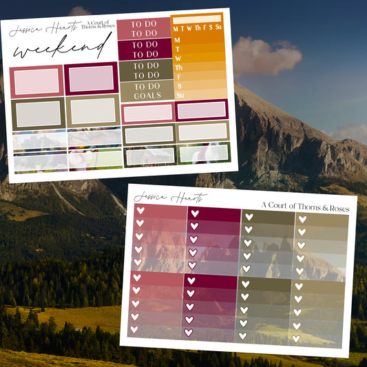 A Court of Thorns & Roses Inspired Weekly Sticker Kit