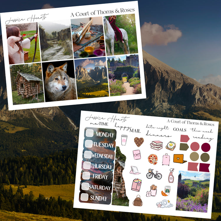 A Court of Thorns & Roses Inspired Weekly Sticker Kit