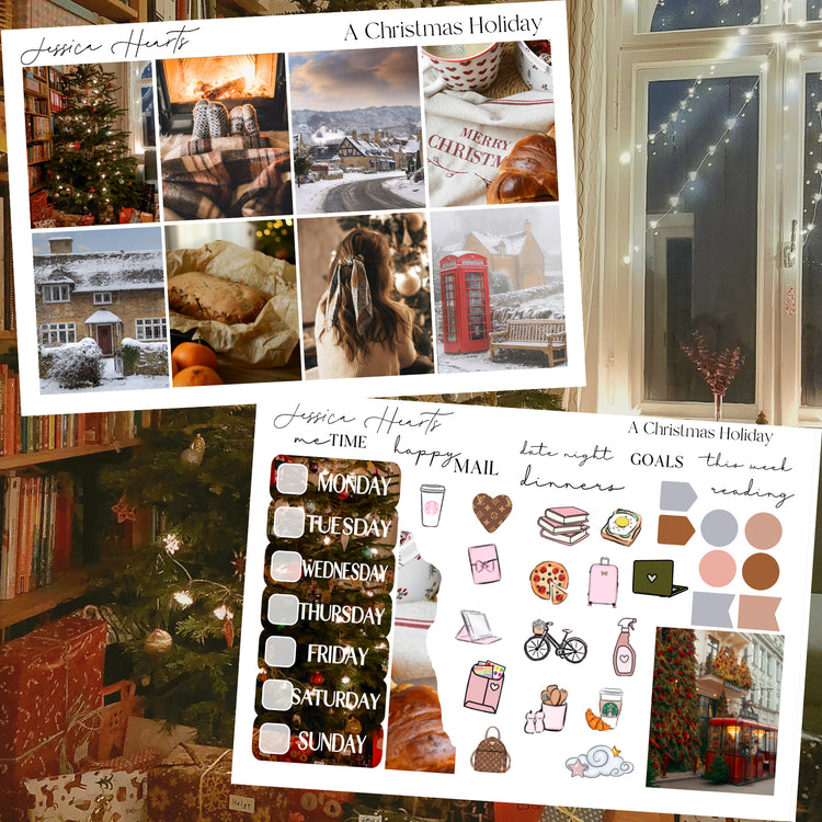 A Christmas Holiday Weekly Sticker Kit
