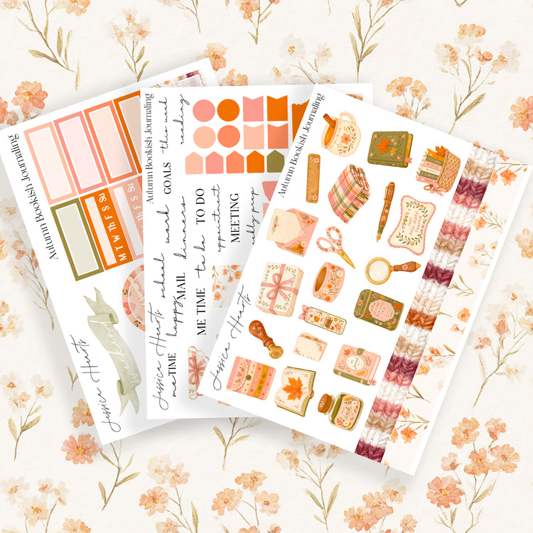 Autumn Bookish 3-Page Journaling Kit *New*