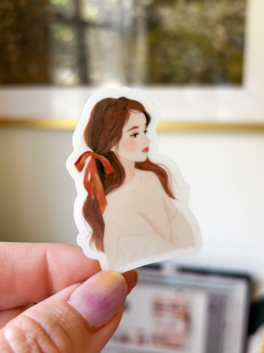 Autumn Girl Vinyl Sticker