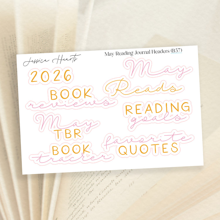 May Reading Journal Headers (B37)