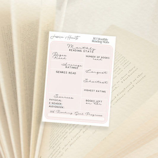 Monthly Reading Stats (B5)