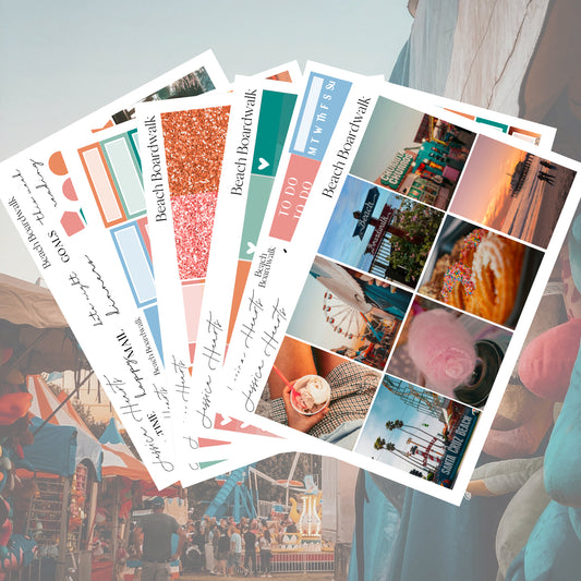 Beach Boardwalk Weekly Sticker Kit
