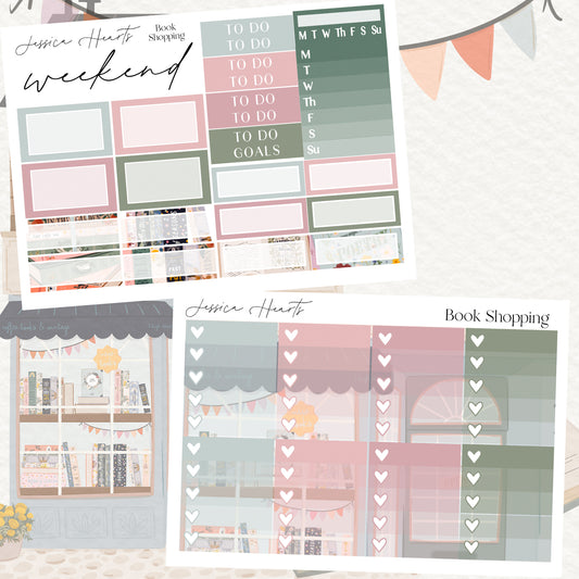 Book Shopping Weekly Sticker Kit