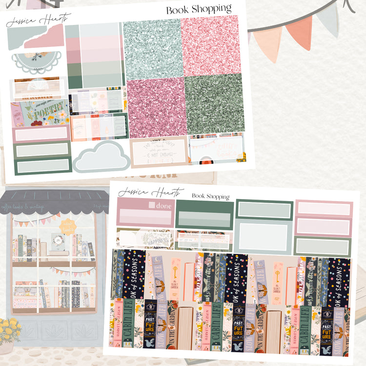 Book Shopping Weekly Sticker Kit