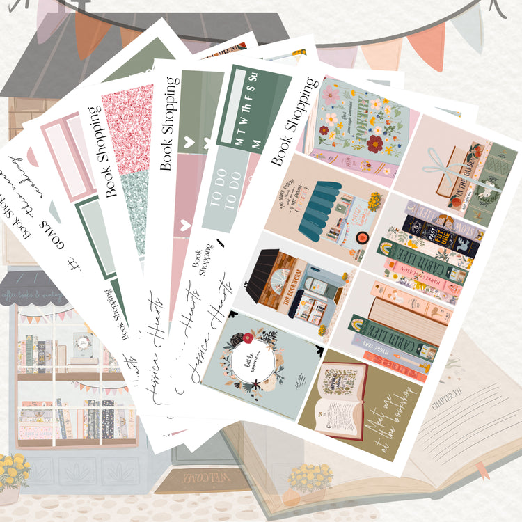 Book Shopping Weekly Sticker Kit