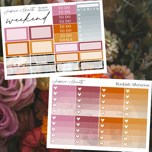 Bookish Afternoon Weekly Sticker Kit