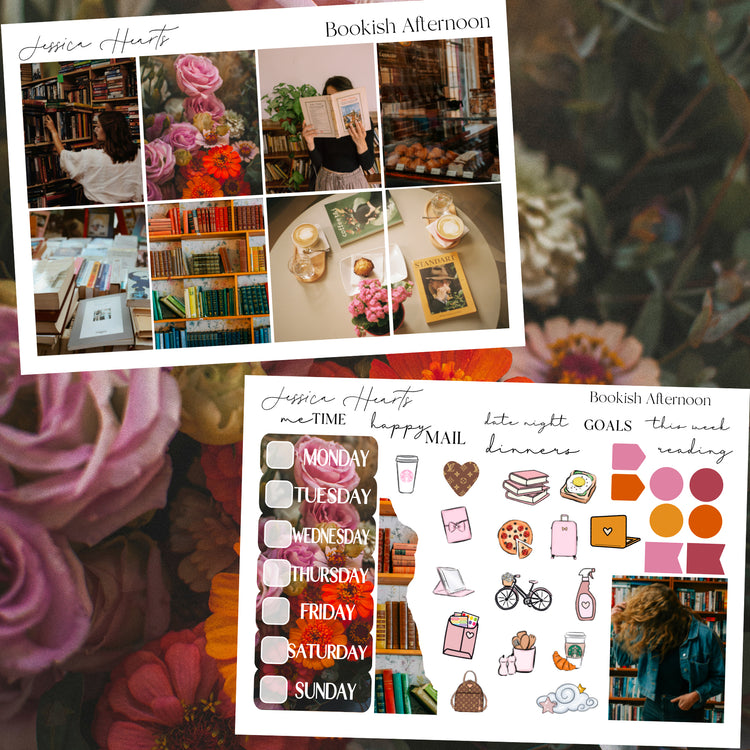 Bookish Afternoon Weekly Sticker Kit