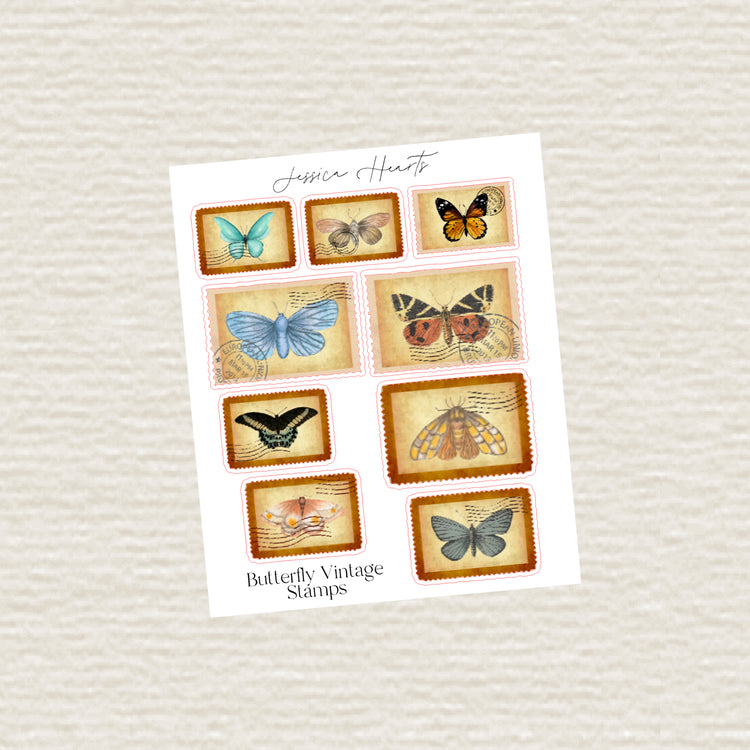 Butterfly Vintage Stamps