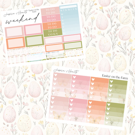 Easter on the Farm Weekly Sticker Kit