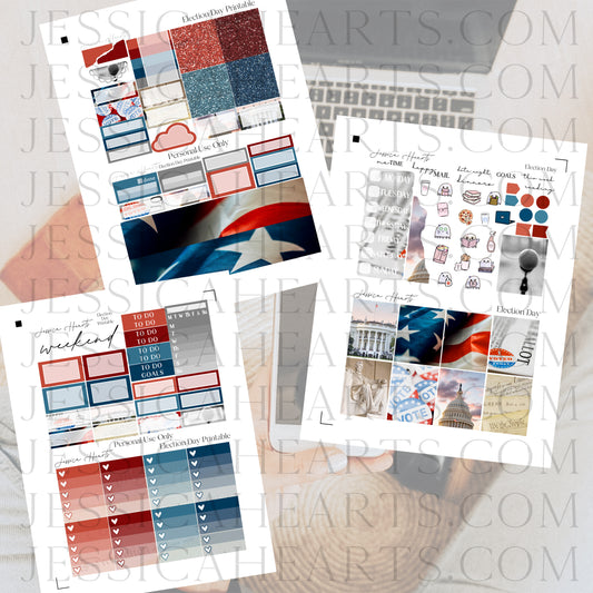 Election Day Printable Sticker Kit (Download)