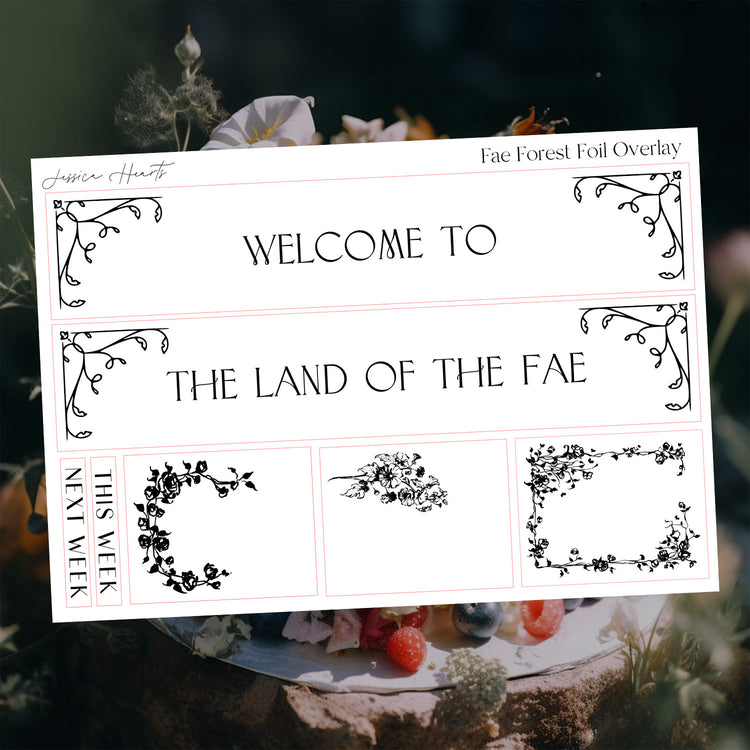 Fae Forest Foil Overlay Sticker Sheet (Transparent)