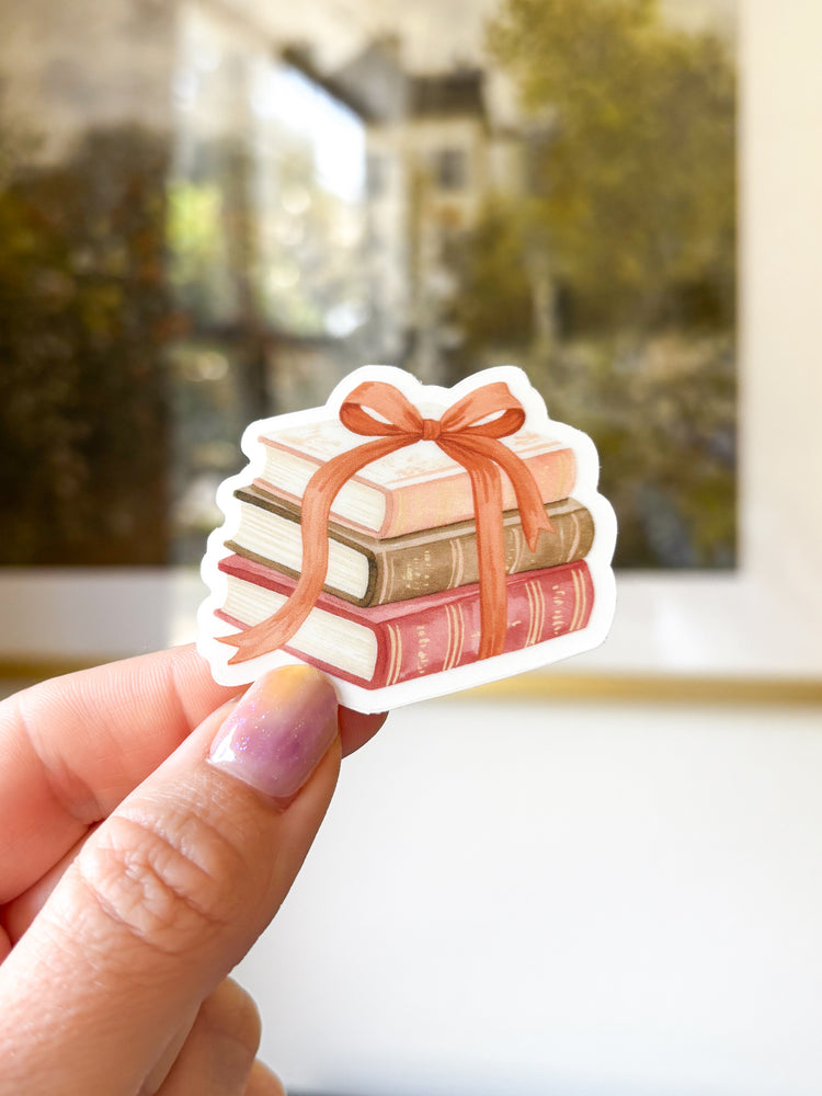 Fall Books Vinyl Sticker