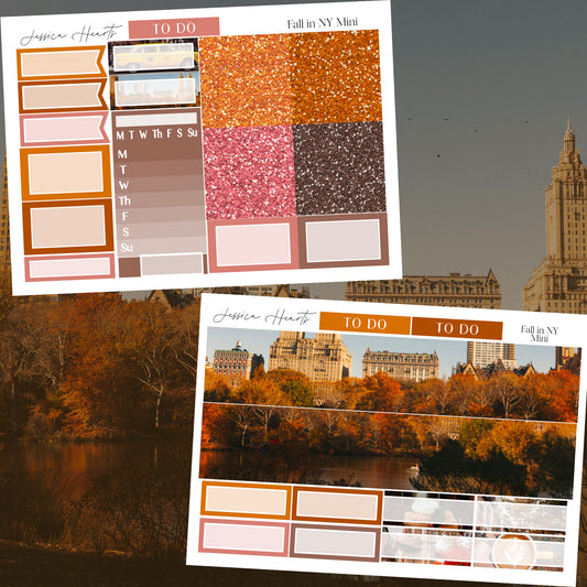 Fall in NY MINI Sticker Kit