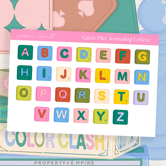 Game Play Journaling Letters Deco Stickers