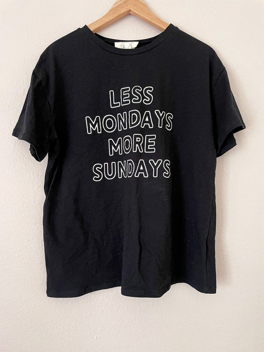 Less Mondays Black Tee