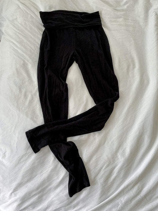 Black Fold Over Leggings