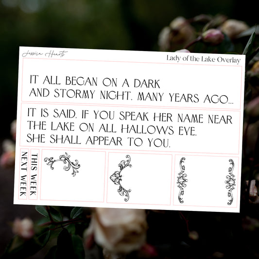 Lady of the Lake Foil Overlay Sticker Sheet (Transparent)