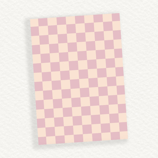 Lavender Checkered B6 Journaling Background Sticker Sheet