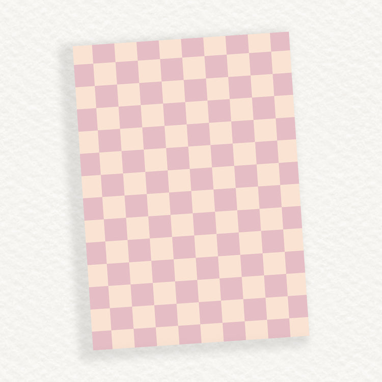 Lavender Checkered B6 Journaling Background Sticker Sheet