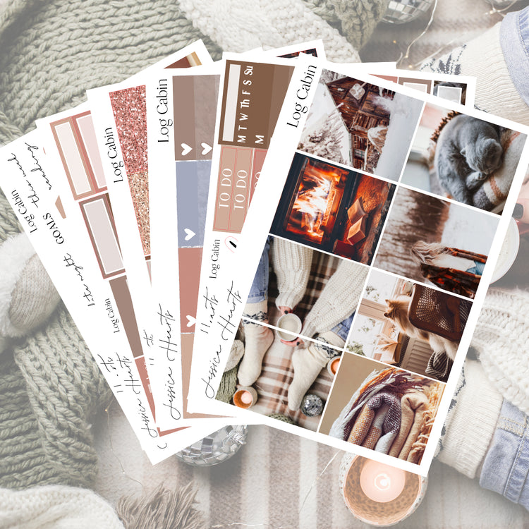 Log Cabin Weekly Sticker Kit